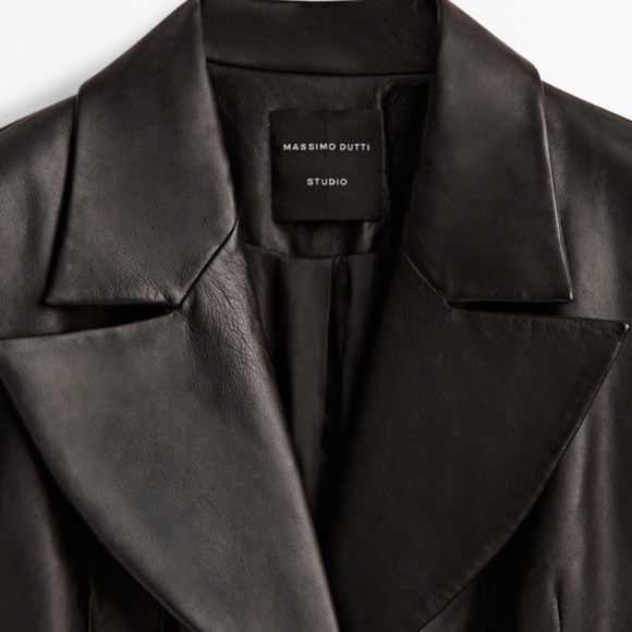Massimo Dutti Leather Blazer - Picture 5 of 14